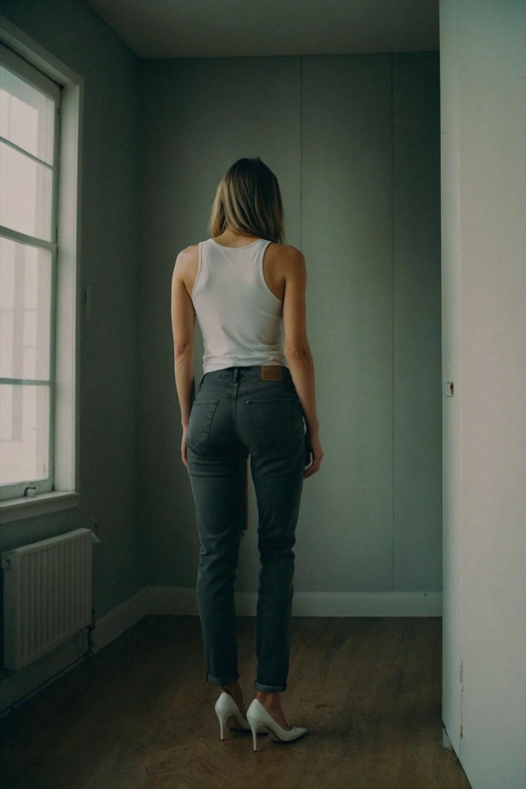 Dark gray jeans women's best sale