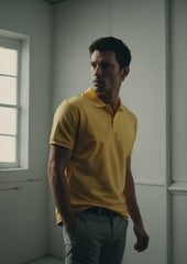 INCsane - MEN'S POLO YELLOW COTTON T SHIRT