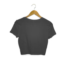 Women's Black Slim Fit Crop Tops