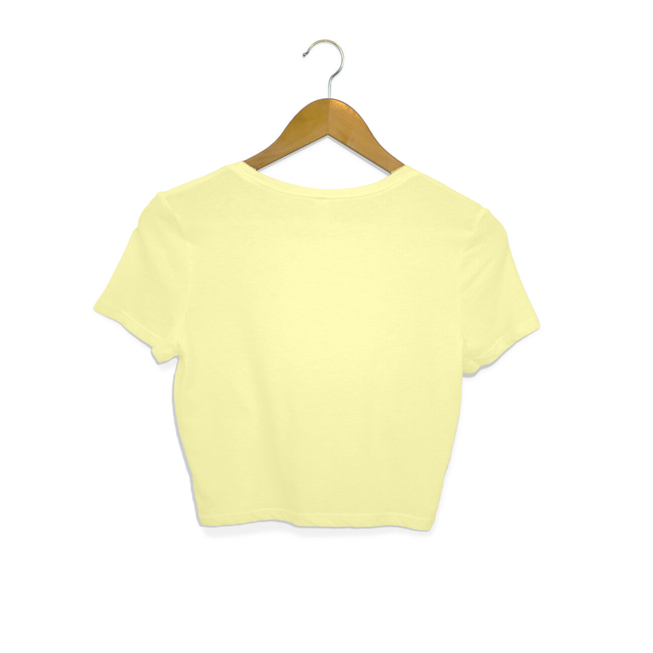 Women's Butter Yellow Slim Fit Crop Tops