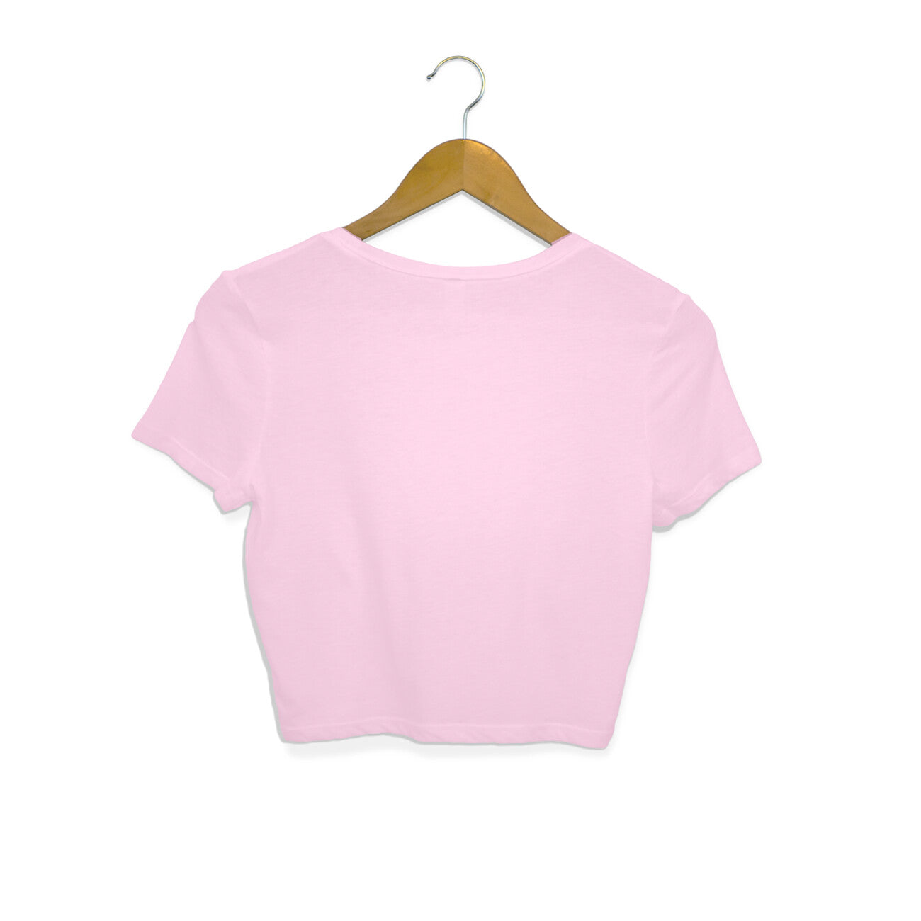 Women's Light Pink Slim Fit Crop Tops