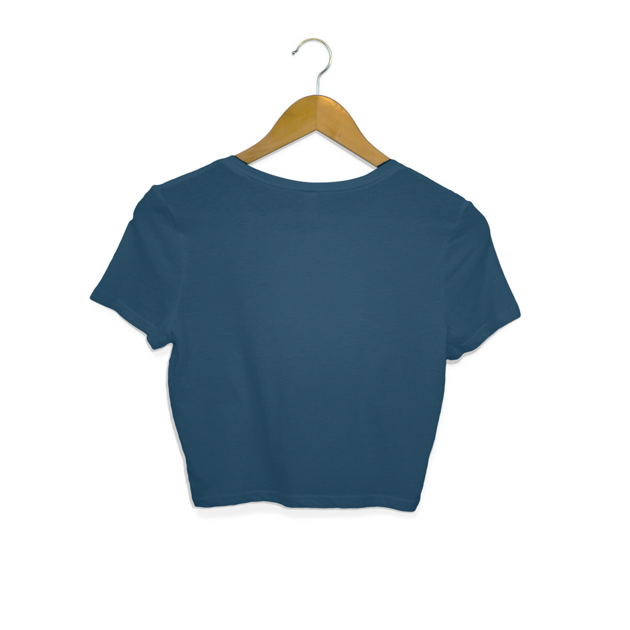 Women's Navy Blue Slim Fit Crop Tops