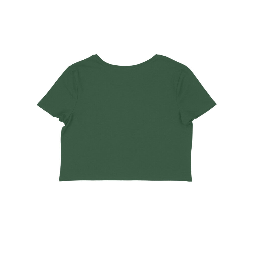 Women's Olive Green Slim Fit Crop Tops