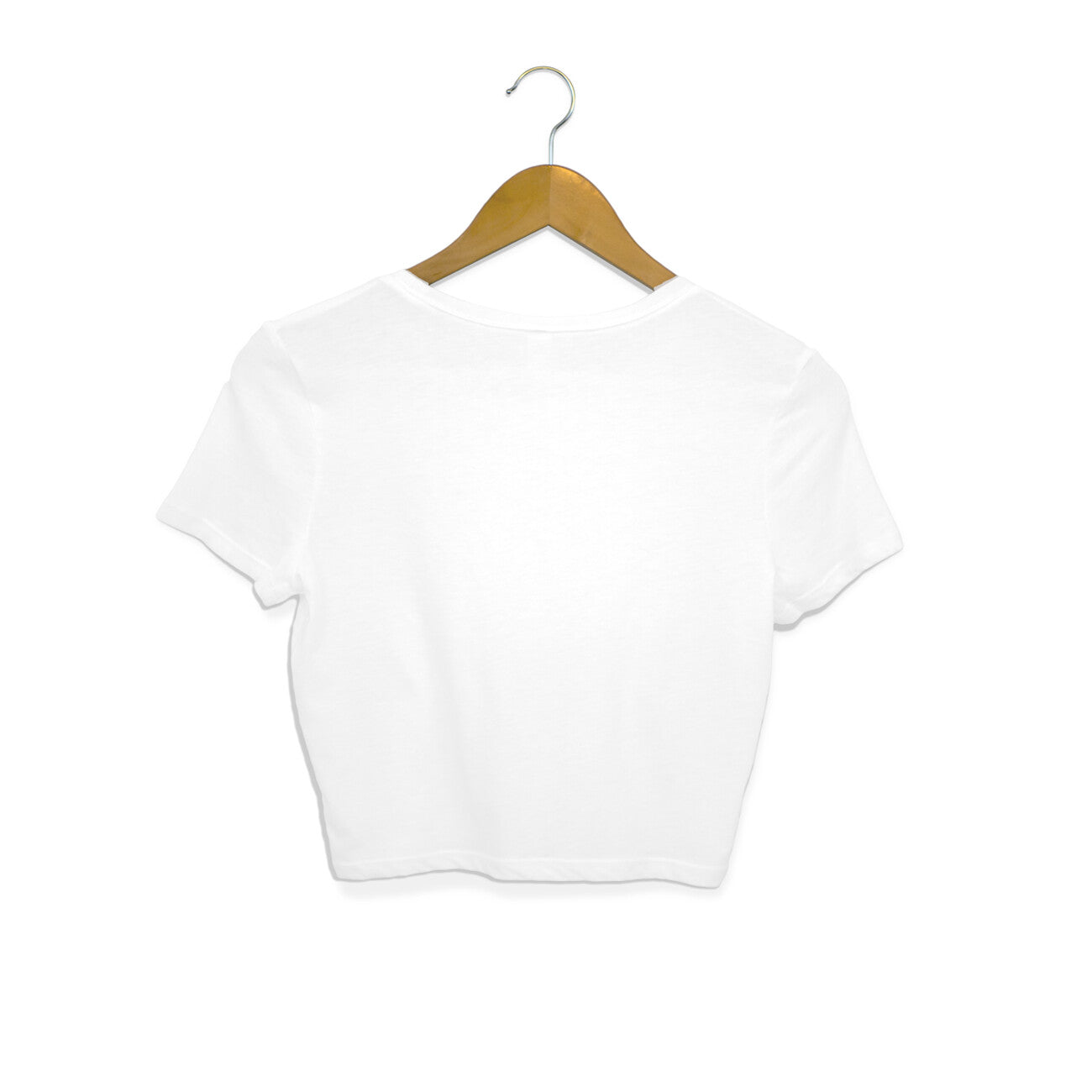 Women's White Slim Fit Crop Tops