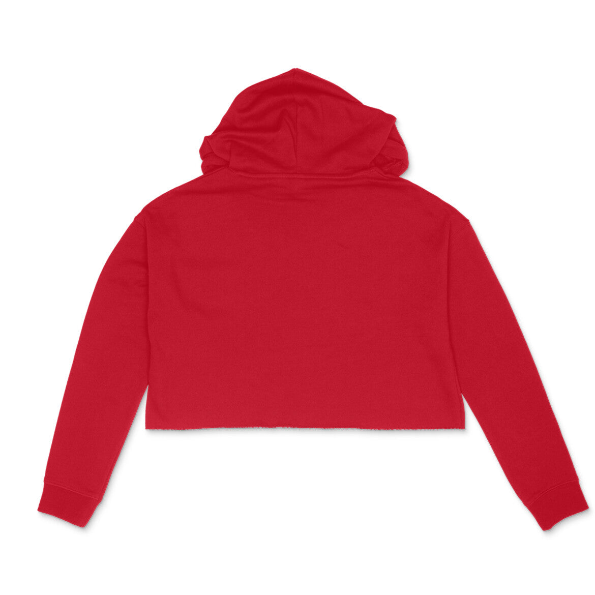 NIñO - Red Typography Crop Hoodie For Women