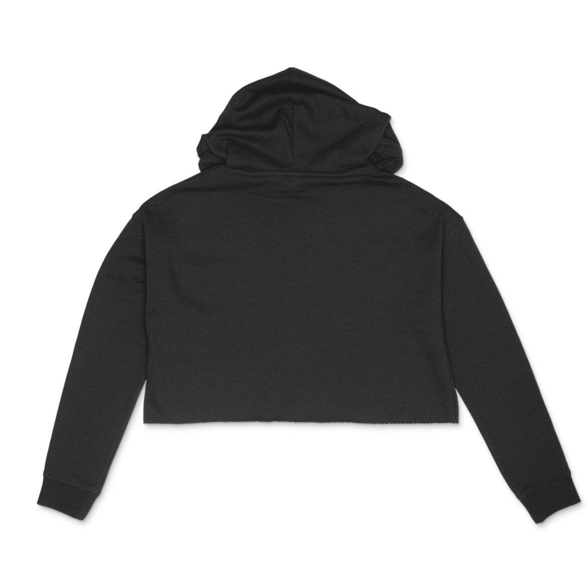 NIñO -Black & Inferior Crop Hoodie For Women