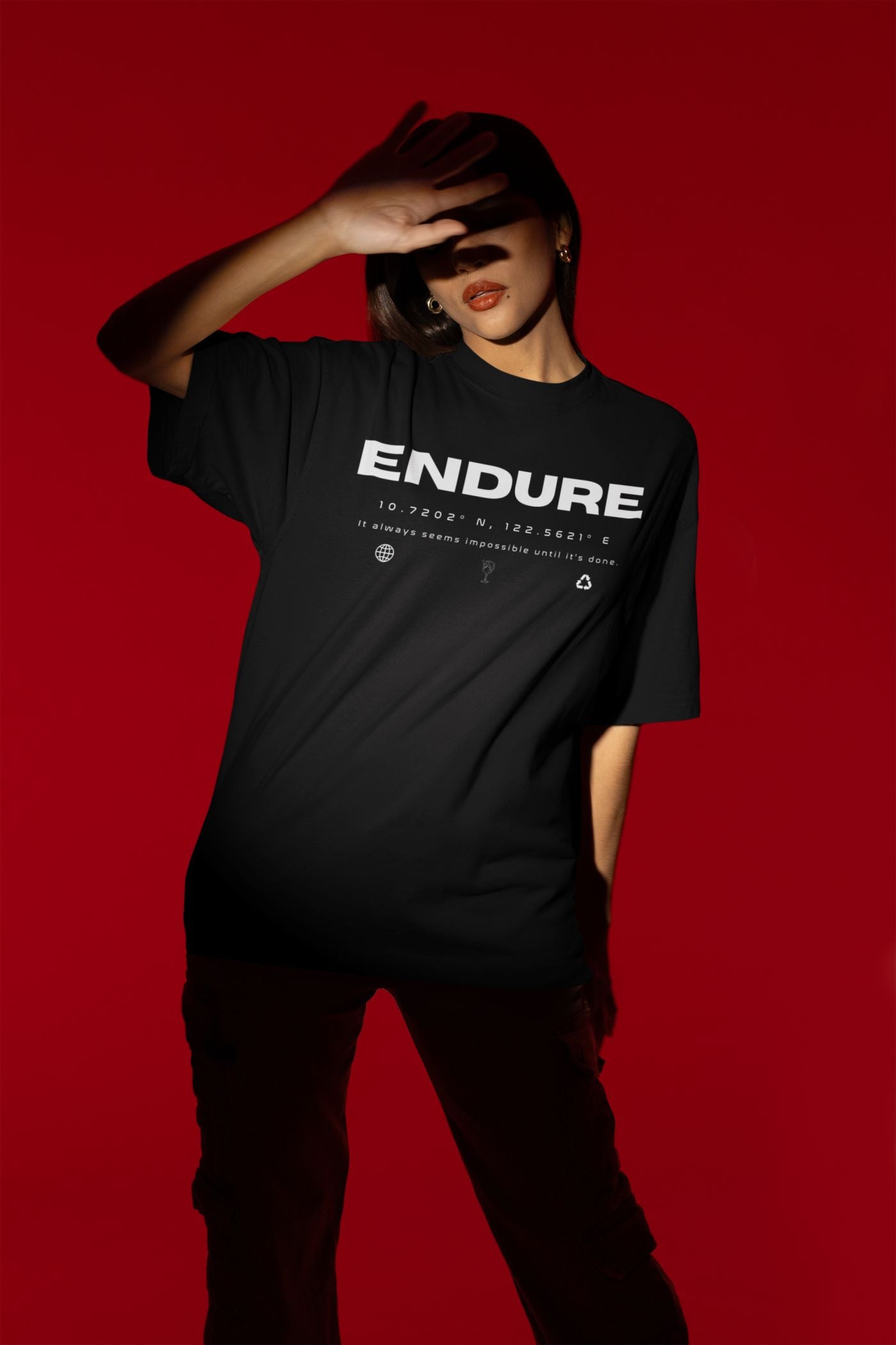 NOA - Endurance Typography Black Premium Unisex T-Shirt