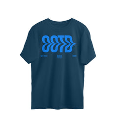 Navy Blue OOTD Graphic Printed Oversized T Shirt for MeN
