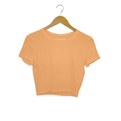 Women's Mustard Yellow Slim Fit Crop Tops