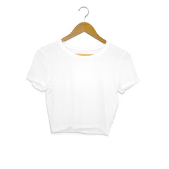 Women's White Slim Fit Crop Tops
