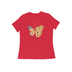NIñO - Red World's Life Slim Fit T Shirt For Women