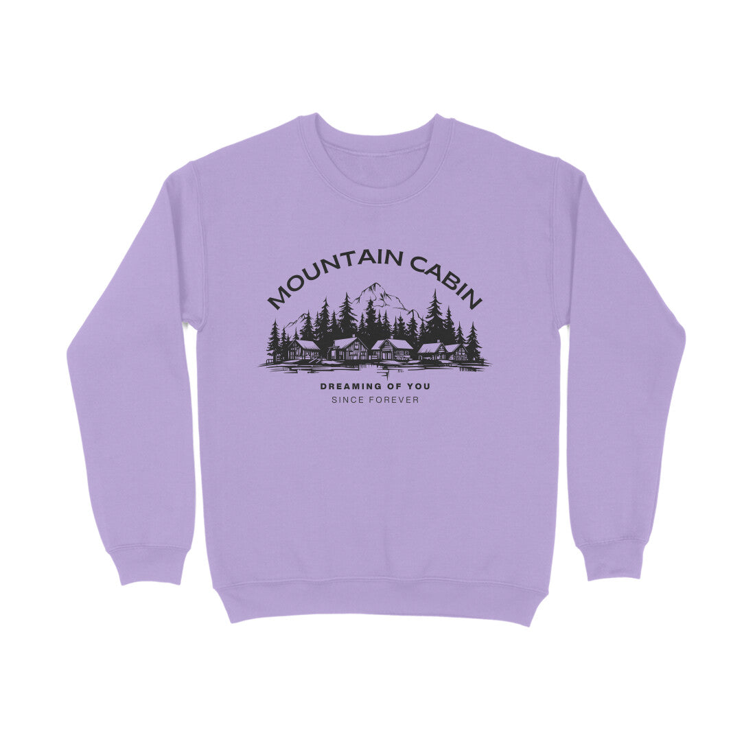 Mountain Cabin Iris Lavender Unisex Sweatshirt