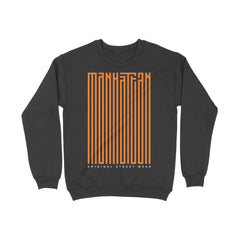 INCsane - Black Manhattan Typography Unisex Sweatshirt