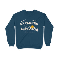 INCsane - Explorer Typography Navy Blue Sweatshirt For Women