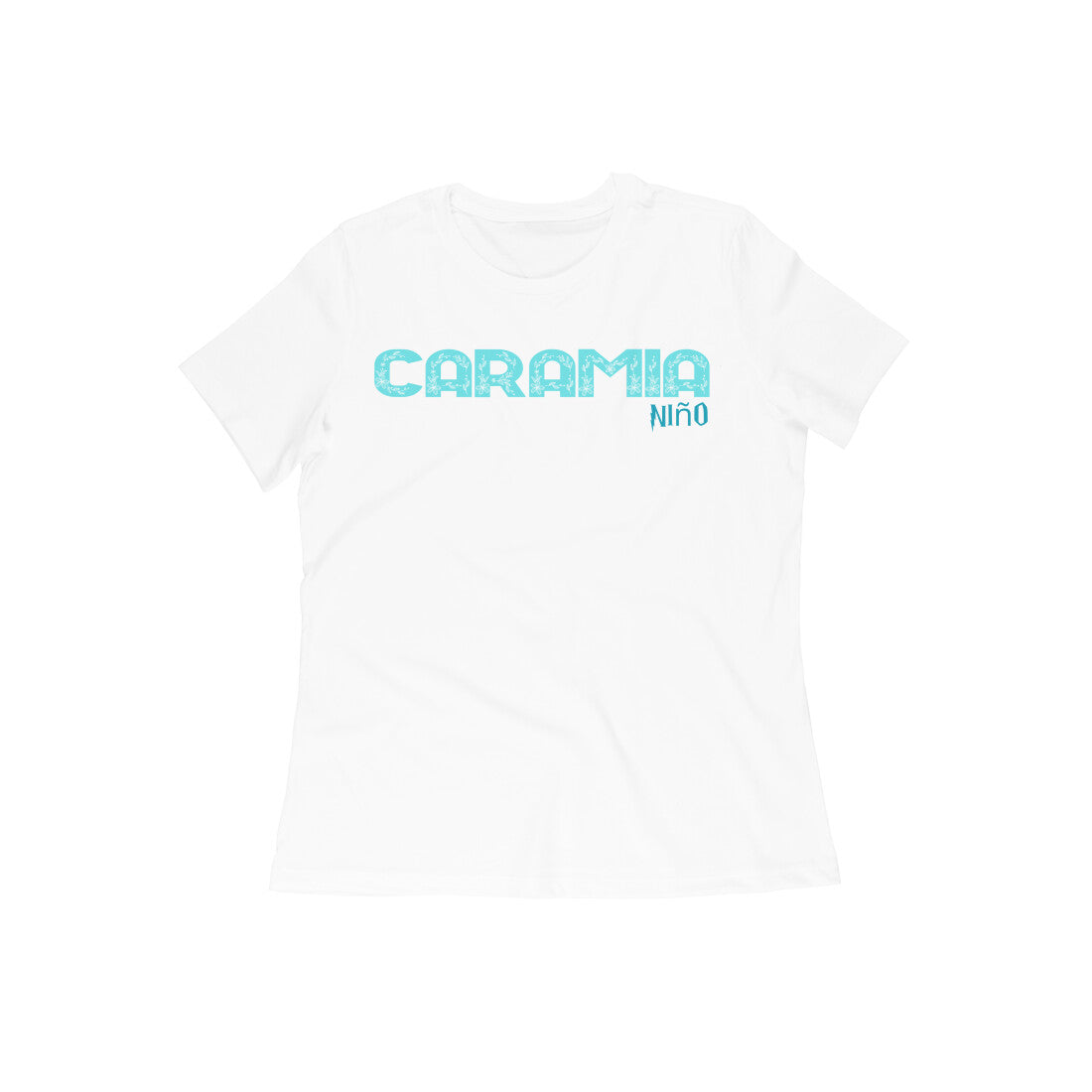 NIñO - CARAMIA WHITE AND BLUE SLIM FIT TSHIRT FOR WOMEN
