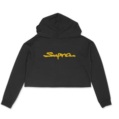 NIñO - Black & Red Supra MK5 Crop Hoodies For Women
