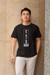 Believe Black Classic T Shirt For Men