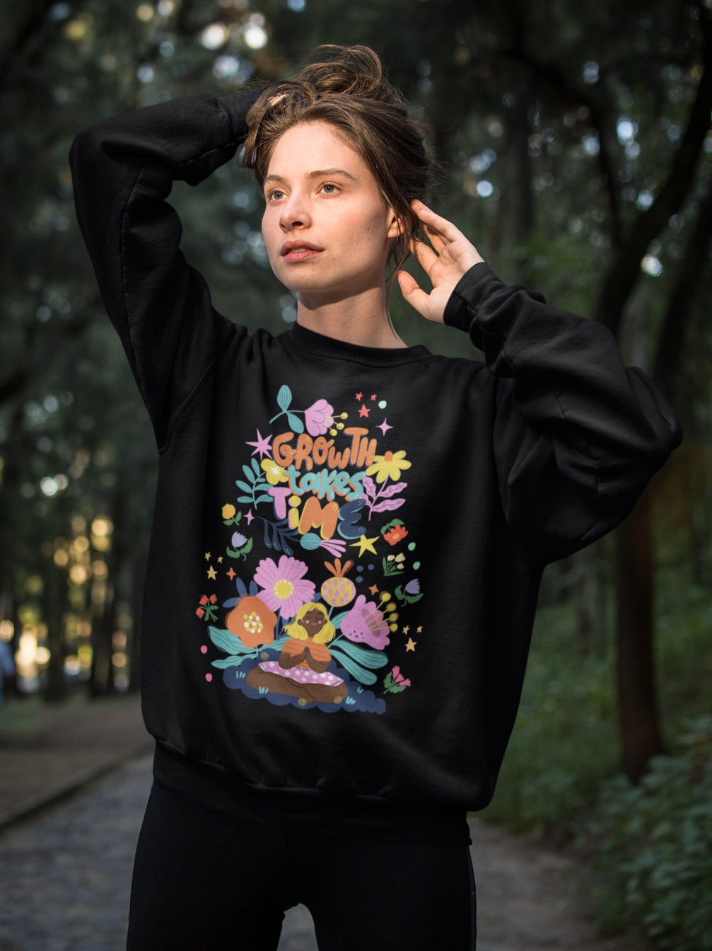 NIñO - Growth Takes Time Black Sweatshirt For Women