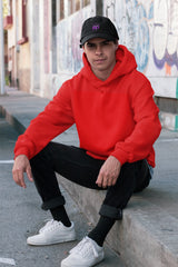INCsane - MEN'S BASIC HEAVYWEIGHT BAGGY RED HOODIE