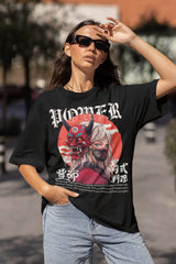 NOA - Hannya Mask Power Premium Oversized Unisex T-Shirt