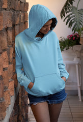 NIñO - UNISEX BASIC HEAVYWEIGHT BAGGY BABYBLUE HOODIE