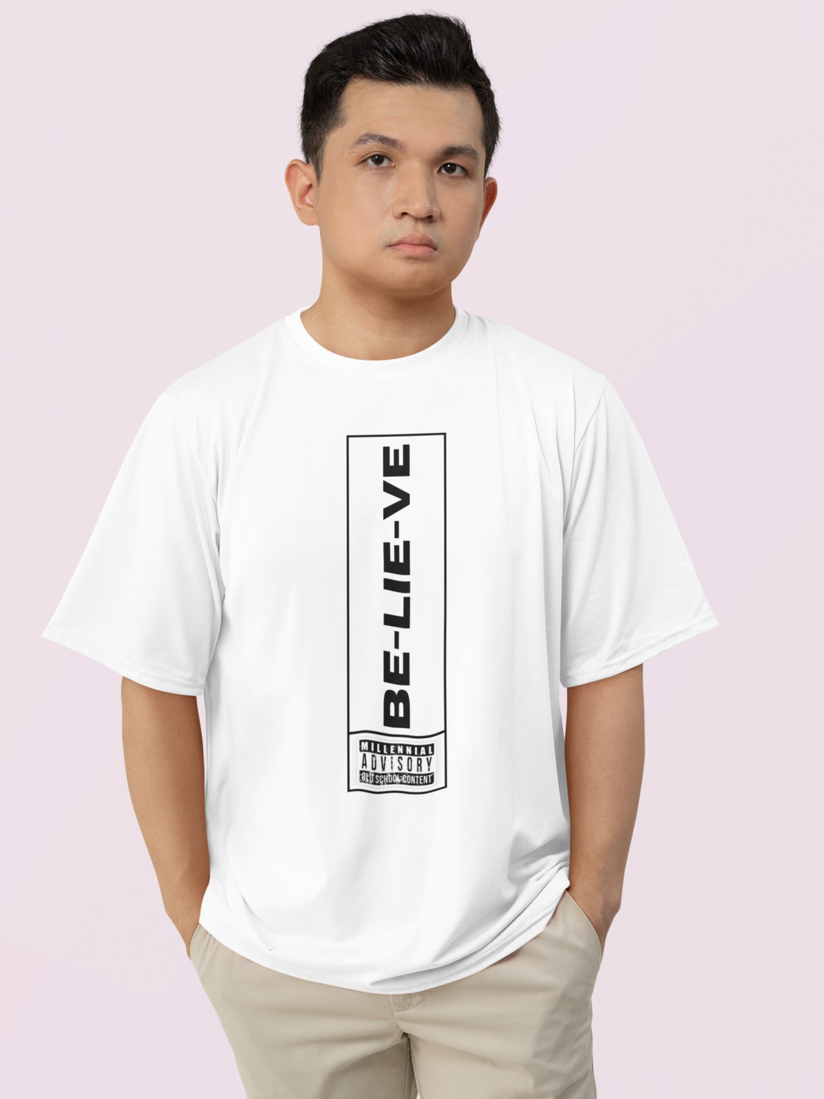 Believe White Classic T Shirt For Men