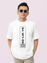 Believe White Classic T Shirt For Men