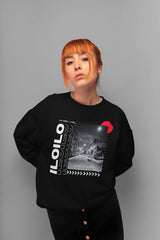 NOA - ILOILO Typography Black Lightweight Premium Unisex Sweatshirt