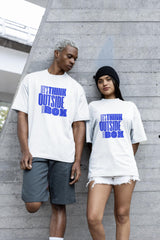 NOA - Unisex Outside The Box White Premium Oversized T-shirt