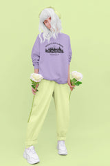 Mountain Cabin Iris Lavender Unisex Sweatshirt