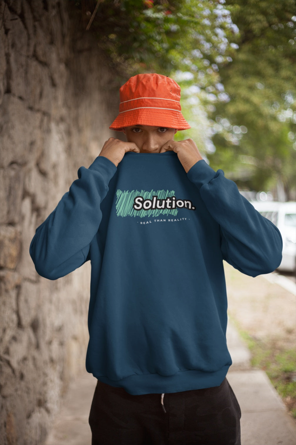 INCsane - Navy Blue Solulu Sweatshirt For Men