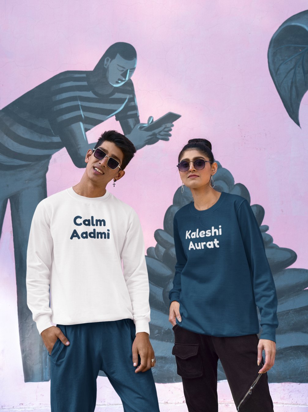 NIñO - CALM & KALESHI BAGGY COUPLE SWEATSHIRT PAIR