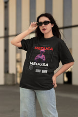 Medusa Black Oversized T Shirt for Men