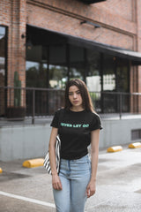 NIñO - Never Let Go Black Slim Fit T-Shirt For Women